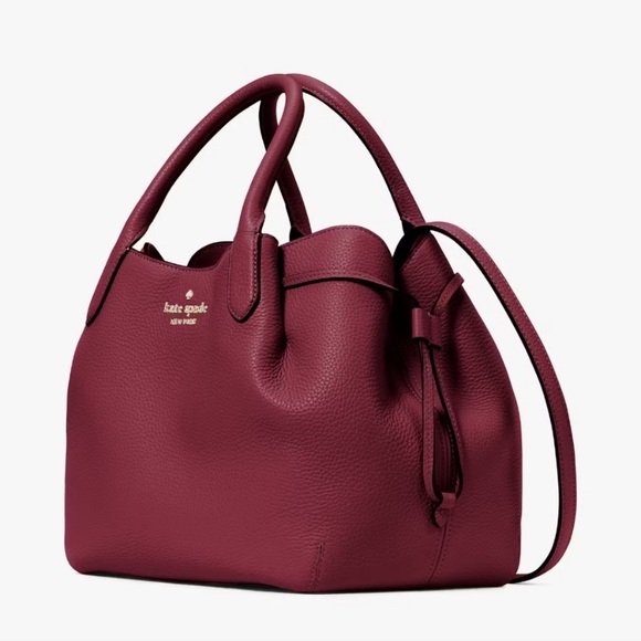 Kate Spade Blackberry Preserves Dumpling Large Red Purple Satchel Crossbody - Picture 3 of 9